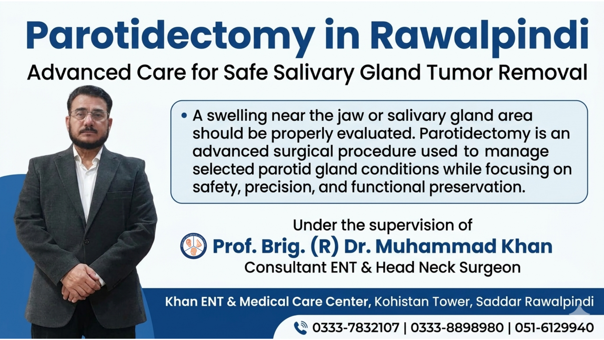 Parotidectomy in Rawalpindi - Safe Removal of Salivary Gland Tumors