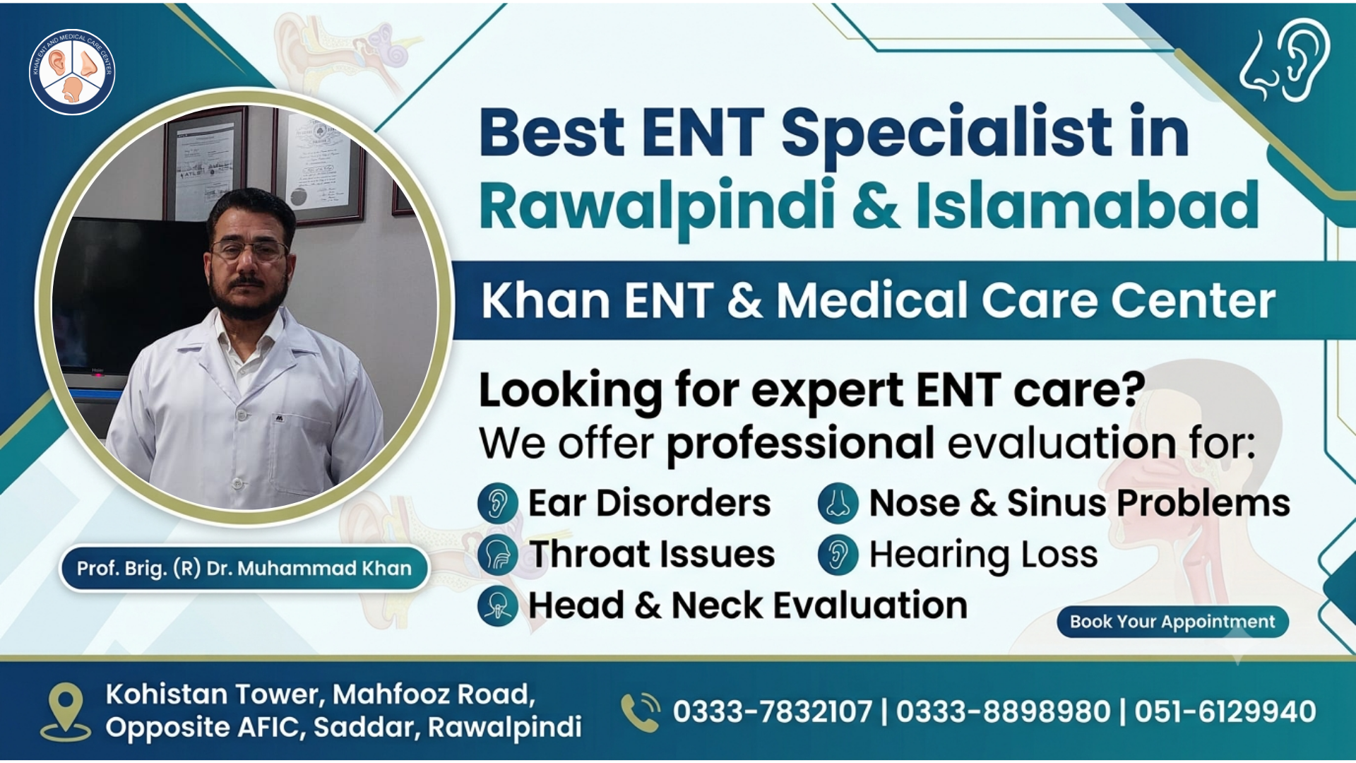Best ENT Specialist in Rawalpindi Islamabad - Why Patients Choose Saddar for Expert ENT Care