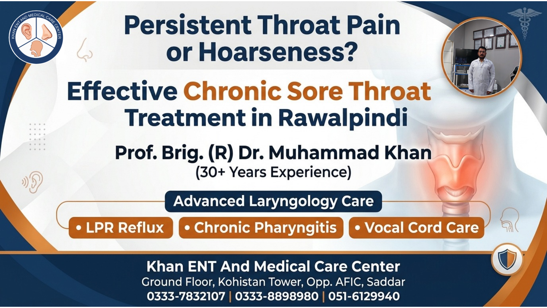 chronic sore throat treatment rawalpindi